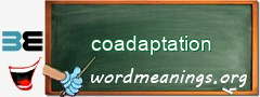 WordMeaning blackboard for coadaptation